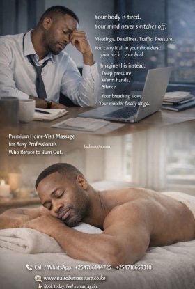 Get a massage today at the comfort of your premises +254718659310