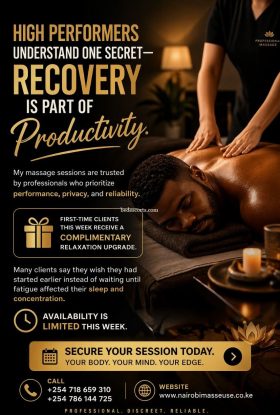 Massage for busy professionals +254718659310